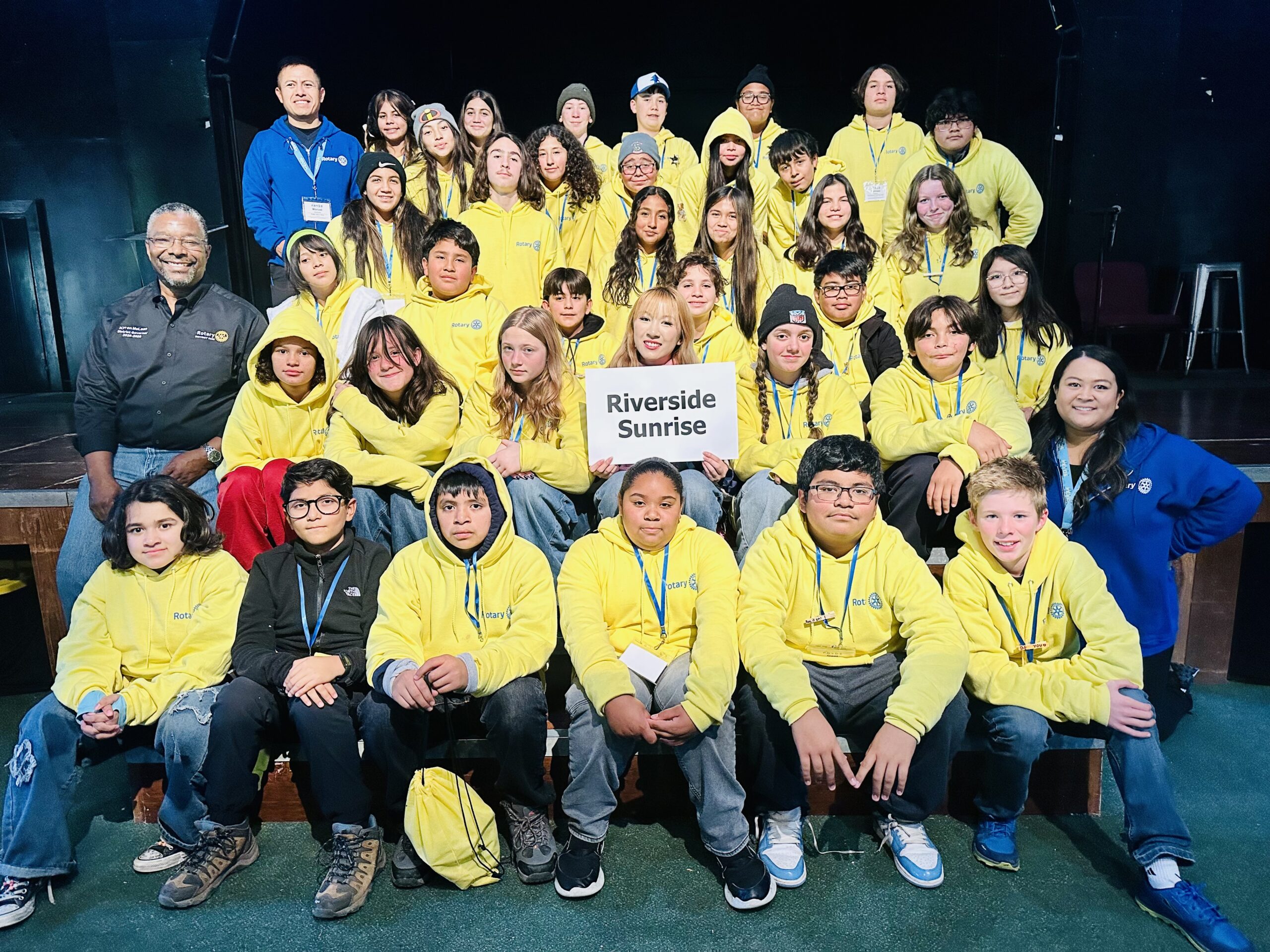 A sponsoring Rotary club with its PRYDE campers